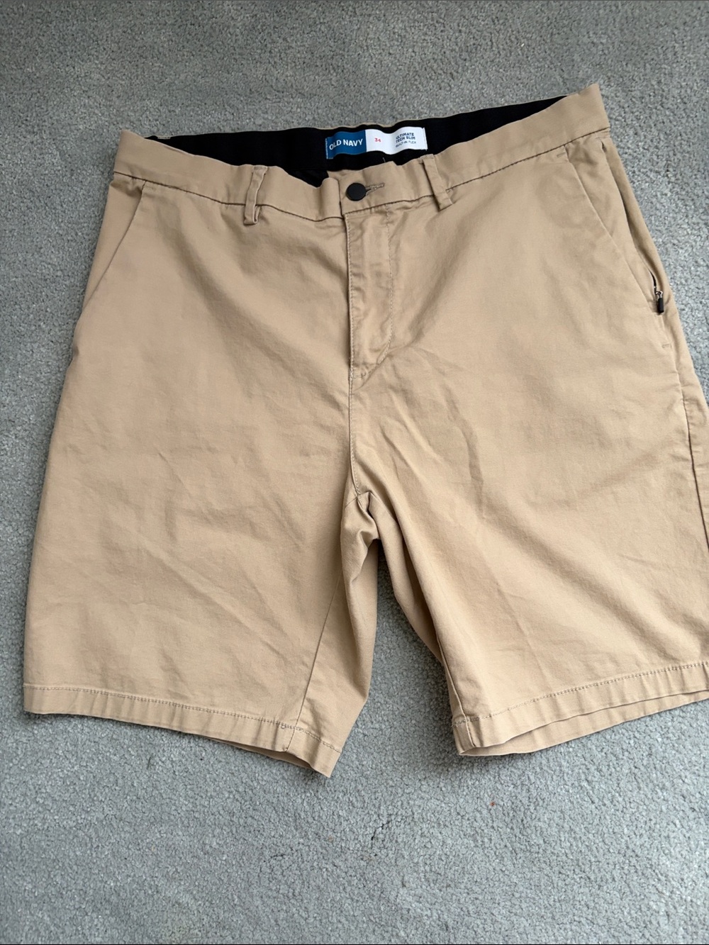 Old Navy Men’s Tan Flat-Front Chino Shorts